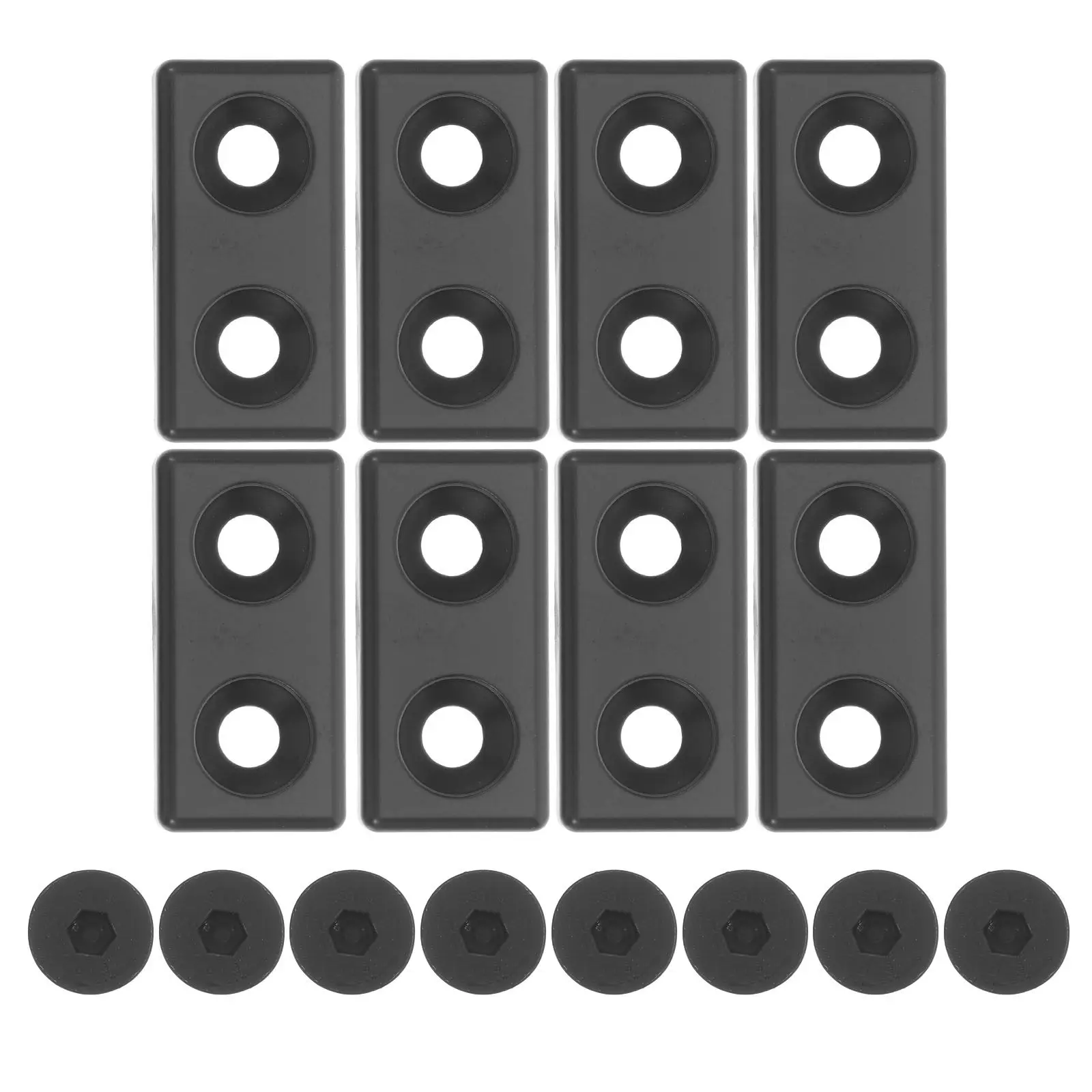 

Промышленные алюминиевые заглушки для профилей 20x20, 30x30, 40x40 мм для защиты углов рам, кожухов и защитных кожухов машин