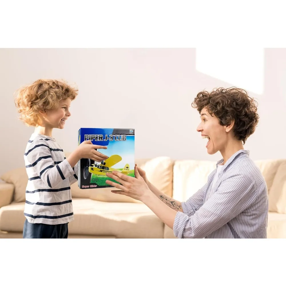 2 Channel Remote Control Foam Airplane for Kids - Easy to Fly Outdoor Glider Toy for Boys and Girls