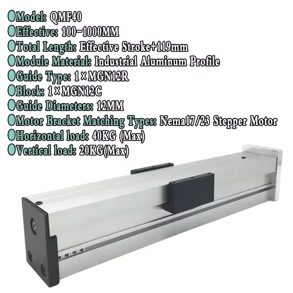 Fully Enclosed Linear Actuator Dust Cover Slide Table SFU1605 Ballscrew CNC Linear Stage Aluminum Max load 40KG SFU1605