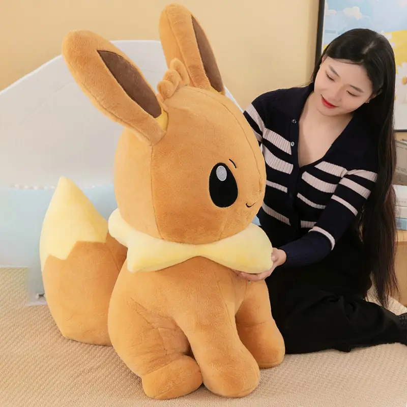 70cm Anime Pokemon Pikachu Plush Toy Cartoon Eevee Pokémon Soft Stuffed Doll Kawaii Big Size Sofa Pillow Rag Kids Birthday Gift - Image 3
