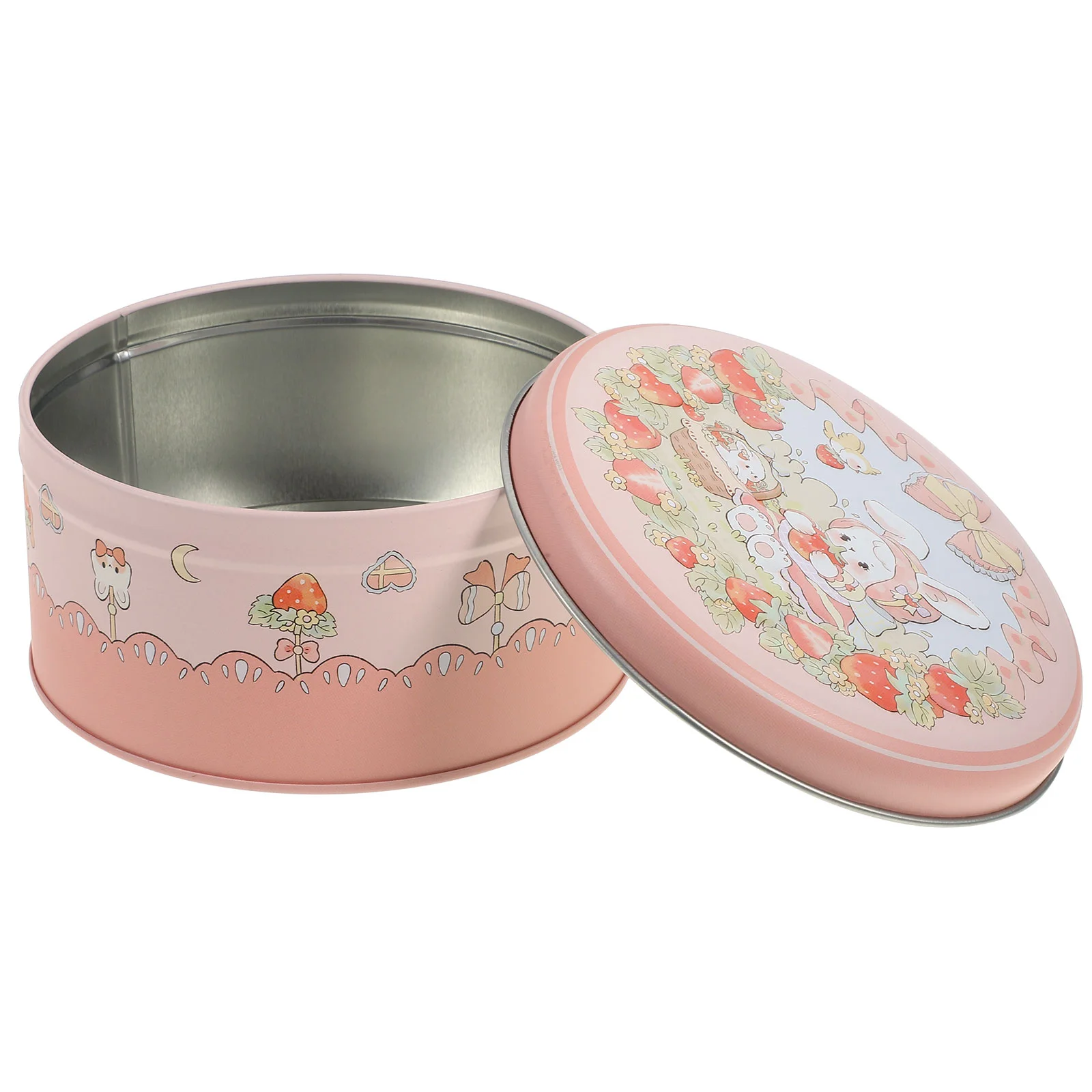 

Gift Box Bunny Cookie Jar Candy Tin Containers With Lids Tinplate Small Boxes Sugar Canister