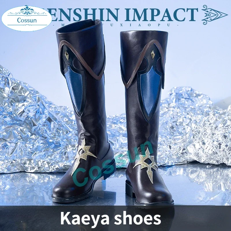 

Genshin Impact Kaeya Cosplay Shoes Boots Halloween Carnival Cosplay Costume Accessories long tube customize