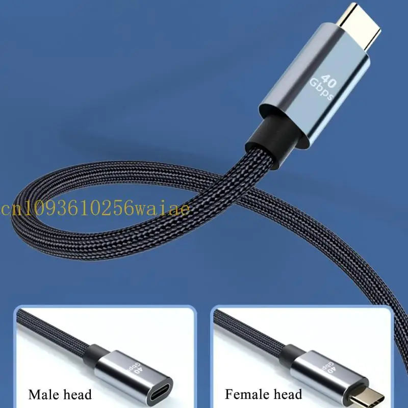 652F Type-C PD 100W محول سريع الشحن من الذكور 40 جيجابايت محول لهاتف الكمبيوتر المحمول #3