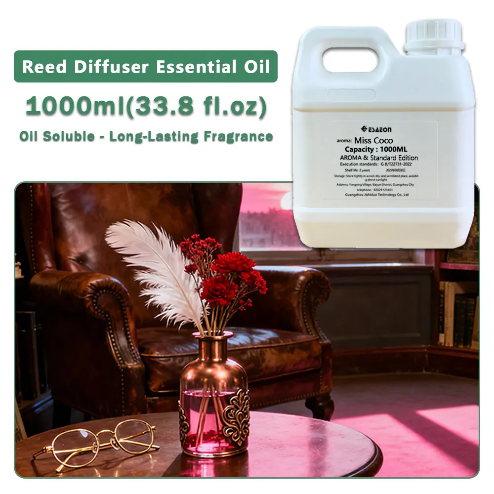 ESAEON Oily Aromatic Essential Oils, For Reed Diffusers & Vine diffuser & Flameless Aromatherapy, Miss Coco - 1000ML(33.8 fl.oz)