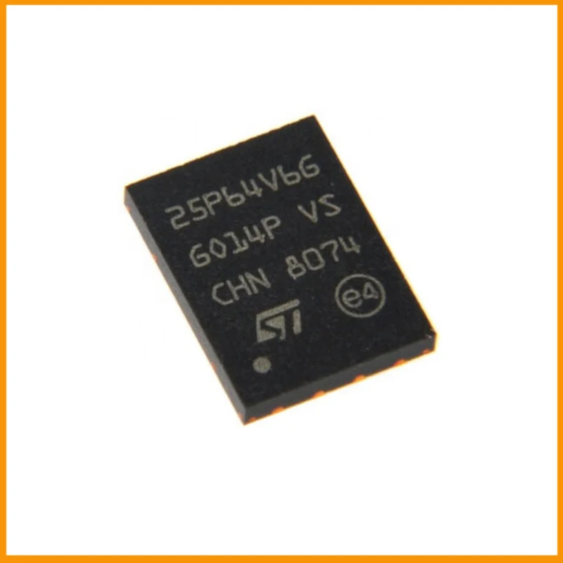 5Pcs/Lot   New Original  M25P64-VME6TG M25P64  FLASH - NOR Memory IC 64Mbit SPI 50 MHz 8-VDFPN (MLP8) (8x6)