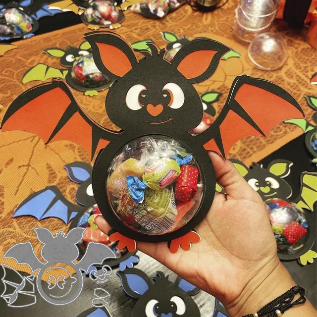 Halloween Bat Ghost Witch Frankie Dome Candy Holder Cutting Die for Halloween Candy Party Gift Making Metal die