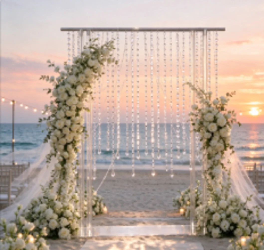Clear Acrylic Wedding Flower Stand Transparent Centerpiece Pedestal Display Rack for Banquet Head Table Party Home Decor