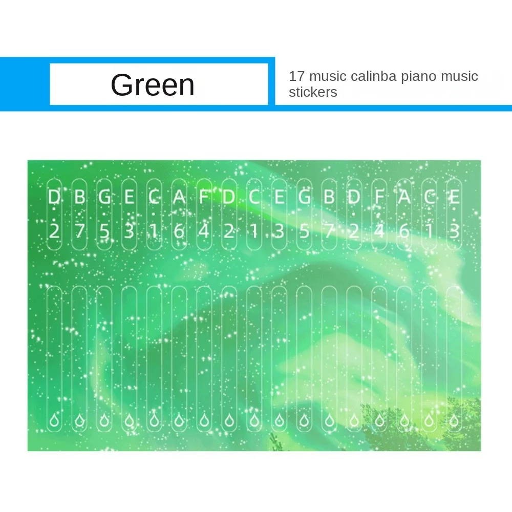 تعزيز الذاكرة كاليمبا مقياس ملصق عملي مفيد DIY ملصقات ملونة 21 مفتاحًا ملصقات الصوت الملونة للمبتدئين #4