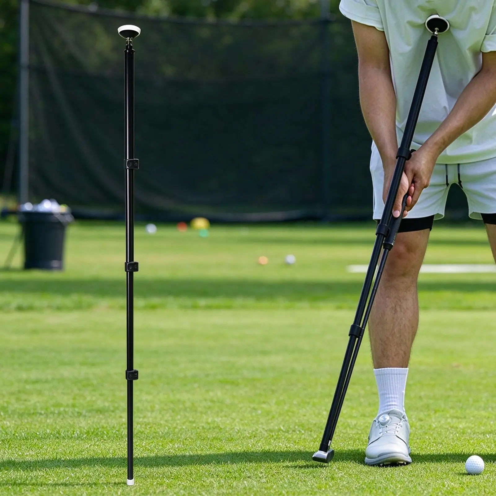 Golf Putting Training Aid Portable Stability Alignment Exerciser Golf Hand Grip Practice Tool for Men Golfers, Indoor Outdoor