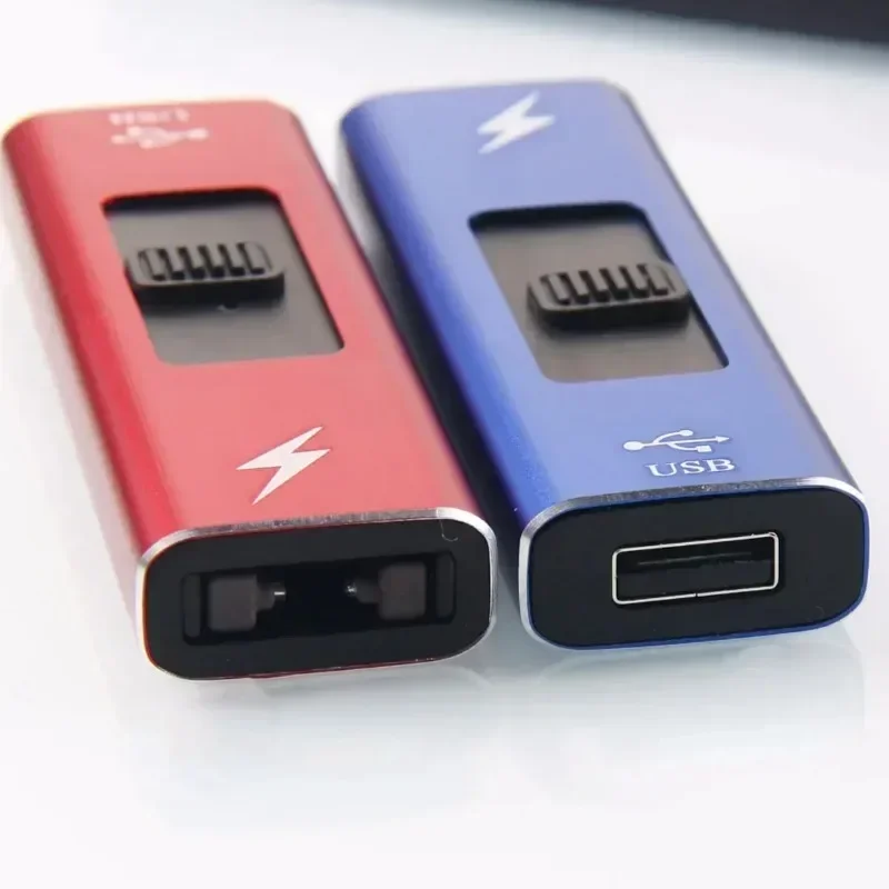 New  Black Plasma USB Charging Windproof Pulse Arc Lighter Outdoor Flameless Candle Kitchen Barbecue Lighter Men's Gifts