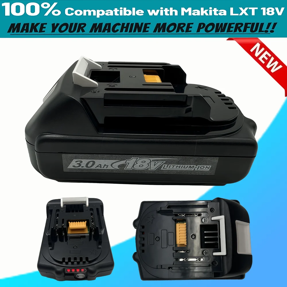 

2025 100% Original For Makita 18V 3.0Ah Battery BL1830B BL1850B BL1850 BL1840 BL1860 BL1815 Replacement Lithium 18650 Battery