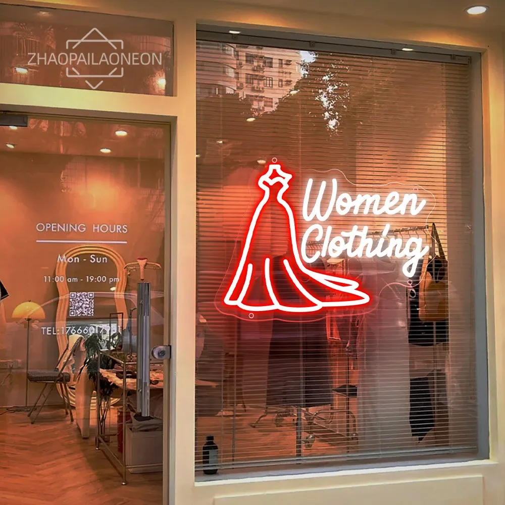 متجر الأزياء LED النيون تسجيل متجر الملابس أضواء النيون الجدار الديكور تي شيرت متجر ديكور النيون تسجيل الأعمال مصابيح LED