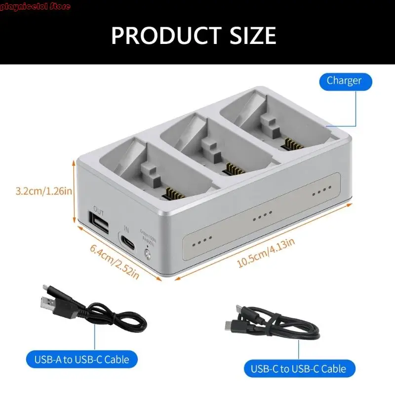 شاحن بطارية ثلاثي فعالة E8BA مع مراقبة الوقت الحقيقي لميزات أمان متعددة ل Charging Hub