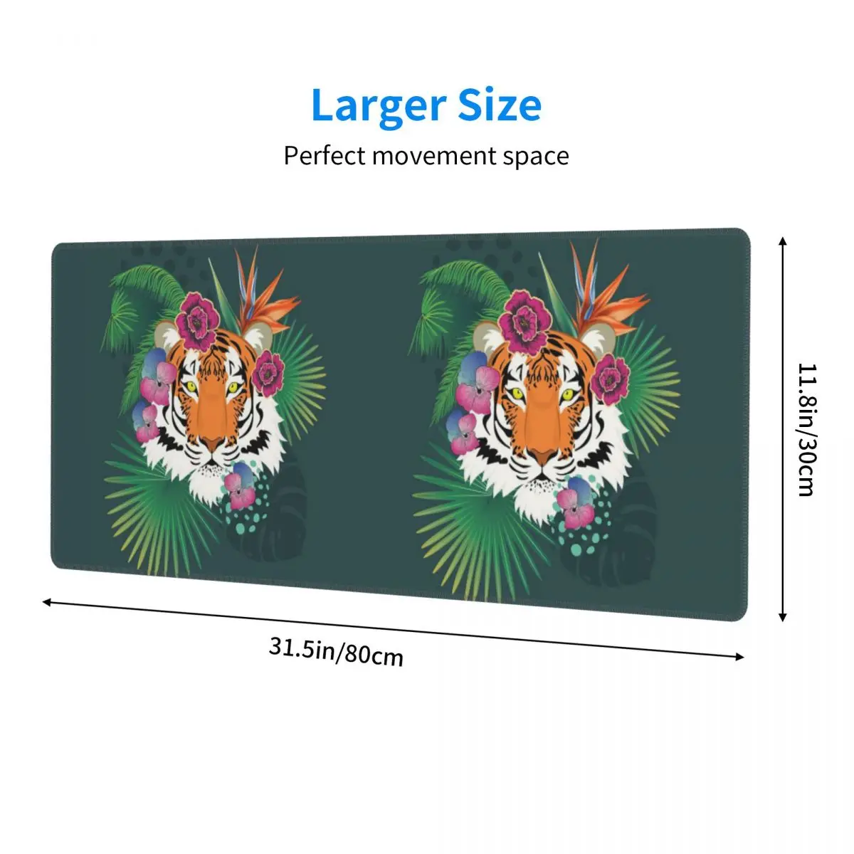 Leopard Tiger Cartoon Large Mouse Pad Computer Keyboard Mouse Mat Gaming PC Laptop Desk Mat Office Accessories Table Mats