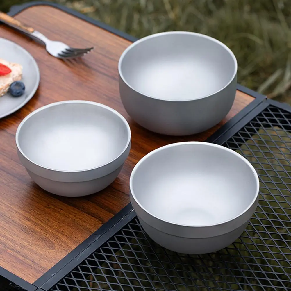 Titanium Purification Portable Bowl Multi Functional Soup Bowl Outdoor Camping Mug Outdoor Camping Double Layer Anti Scald Bowl gallery 4