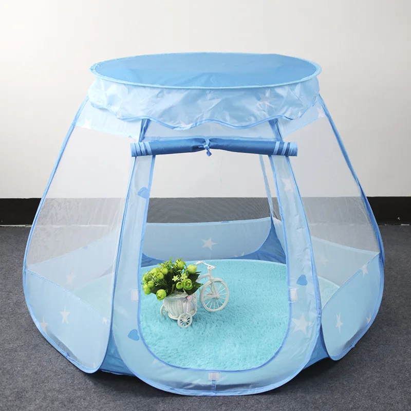 Kinder Stern Zelt Spiel Spielzeug Sechseckigen Zelt Indoor/Outdoor Baby Ball Pool Schloss Faltbare Tragbare Baby Spielen Haus Spielzeug zubehör