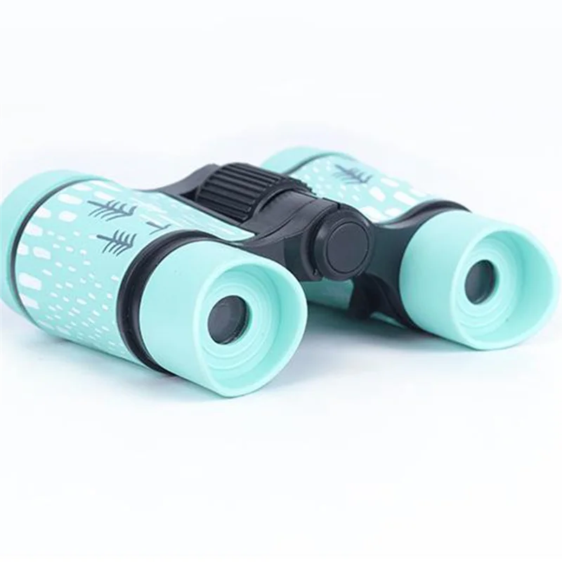 Children's Telescope 4 x 30 Color Rubber Handle Anti-Skid Children's Toy Binoculars Gifts Outdoor(Robinegg Blue)