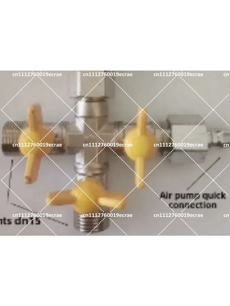 Pressure Gauge Test Pump, 4 Way Water Leak Detector, Heating Cooling System Tool, Radiant Floor Geothermal Manifold