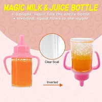 Large size Baby Doll Feeding Bottle Set Baby Care Toy Stroller 2pcs Milk And Juice Bottles With Toy Pacifier For Baby Dolls 4