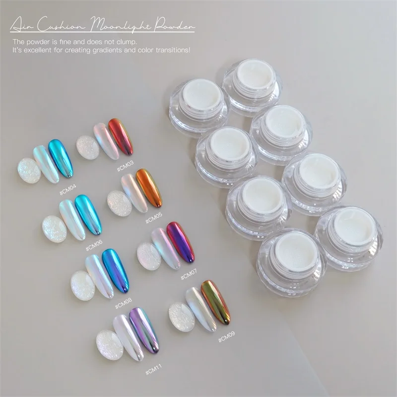 HNDO New Package Aurora Chrome Nail Powder Chameleon Rubbing Glitter Bright Shiny Effect for Manicure Decoration Pigment Dust - view 2