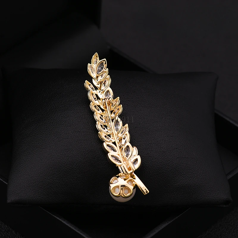 Spilla di grano di fascia alta Giacca elegante di lusso con spilla Abiti coordinati Accessori per scollatura Regali semplici di gioielli con corpetto 613