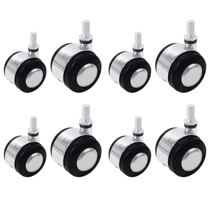 Set 4 ruote plastica universali facili da installazione set per mobili 601a