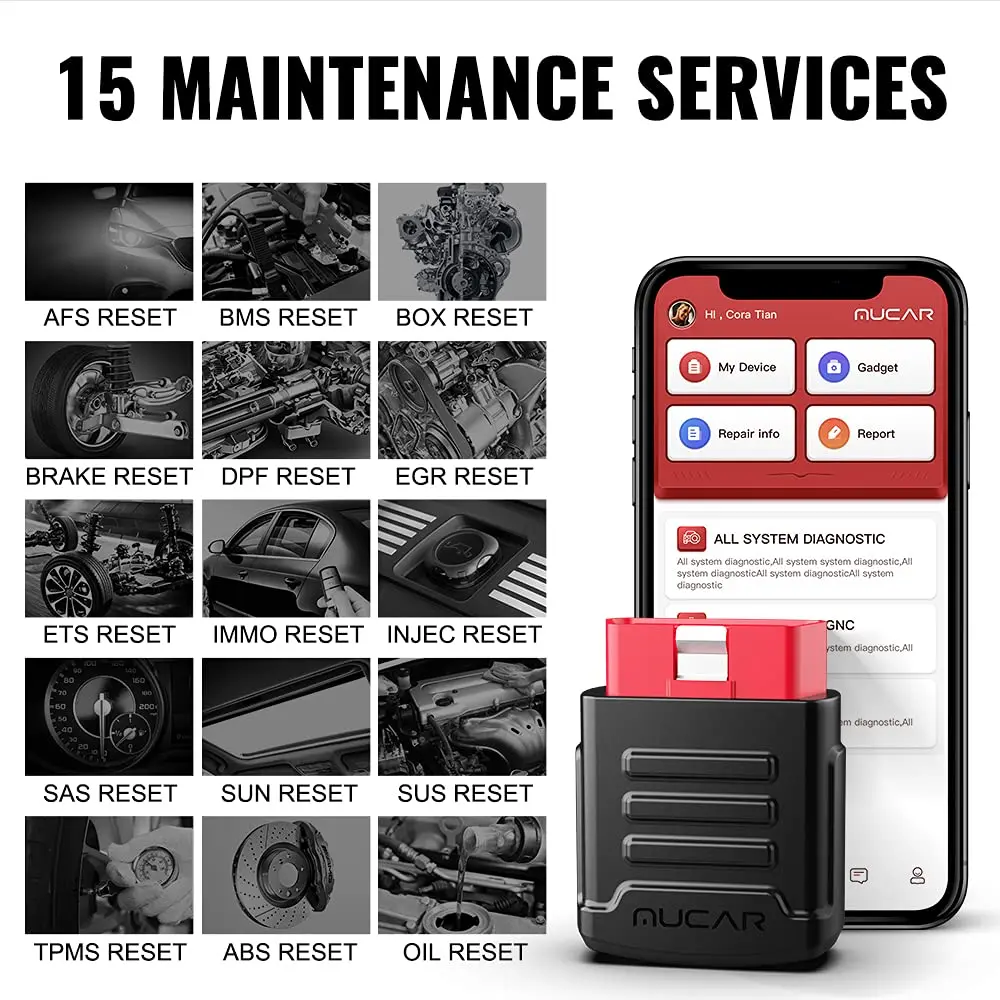 MUCAR BT200 & BT200 Pro Obd2 Diagnostic Tools Bluetooth obd 2 Scanner Automotriz Code Reader All System Diagnosis Free for Life