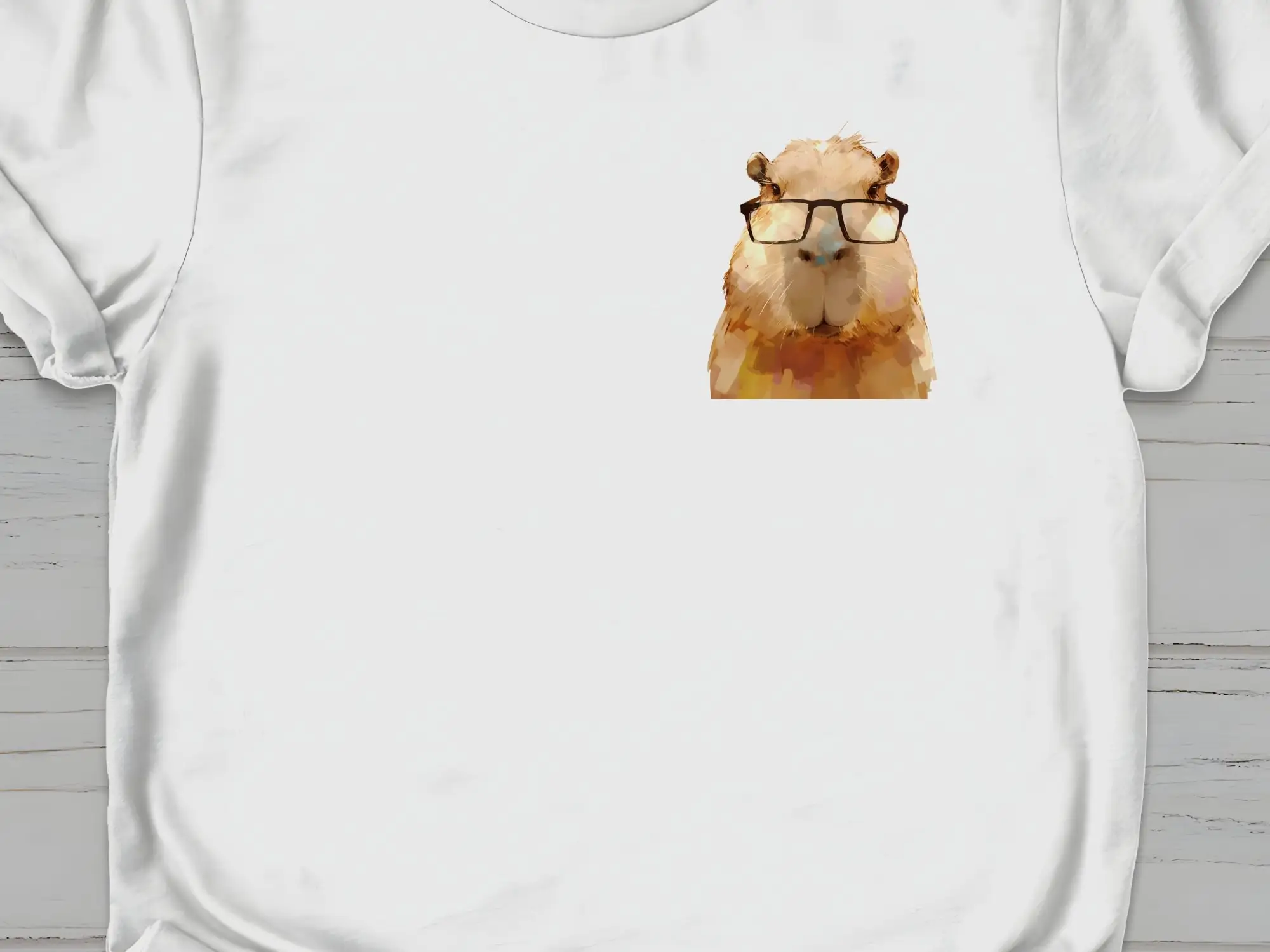 Funny Capybara Wearing Glasses T Shirt Unique Animal Lover Fun Art Comfort Colors 1717