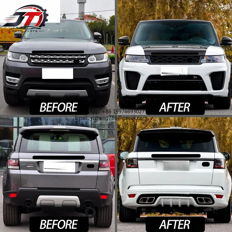 New style Auto Modification Conversion Body Kit for Range Rover Sport 2014-2017 Upgr to 2020 SVR Style Bumper Assemb