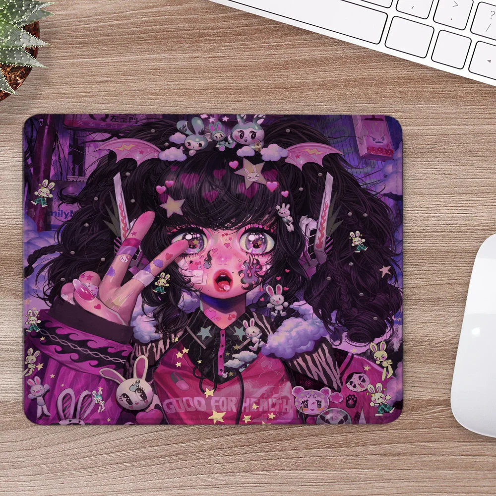 Eunpyon Art Cute Mouse Pad Mat Gaming Mats Office Desk Accessories Mousepad Gamer Offices Anime Gadgets Computer Mause Rug Small