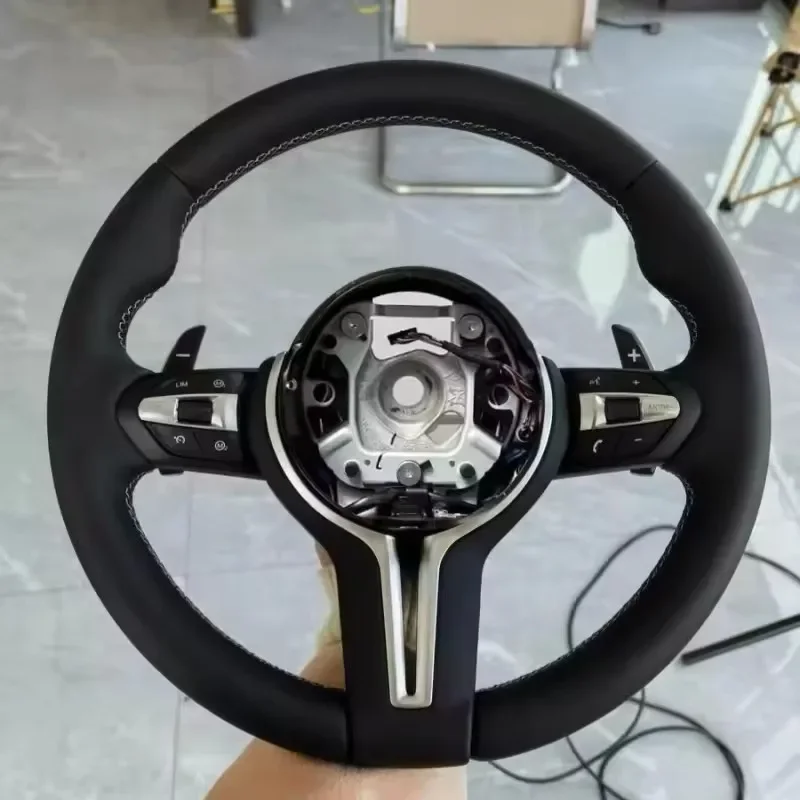M Sport Full Leather Steering Wheel M5 F30 F33 F15 F16 F20 F21 F25 F26 F11 F12 F13 X1 X2 F80 E90 E70 E84 With Paddles For BMW M3 view 3