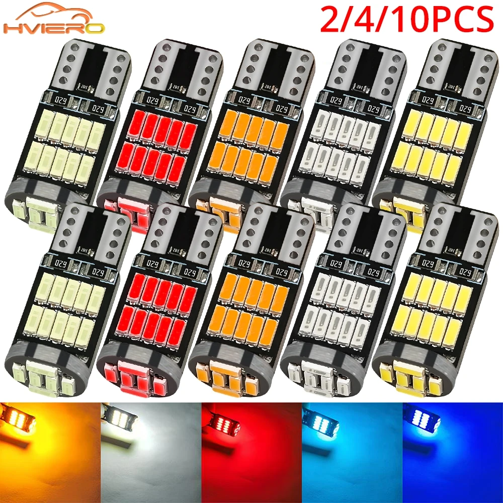 

2/4/10PCS Car Interior Lamp Instrument Lights T10 4014 26SMD W5W 194 Led Canbus No Error Auto License Plate Bulb Reading Light