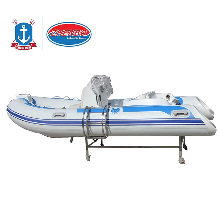 RIB 390 Inflatable Fiberglass Boat With PVC Hypalon Air Tube For Fishing Rowing Lake Sports Outdoor Recreation Diver Rescue