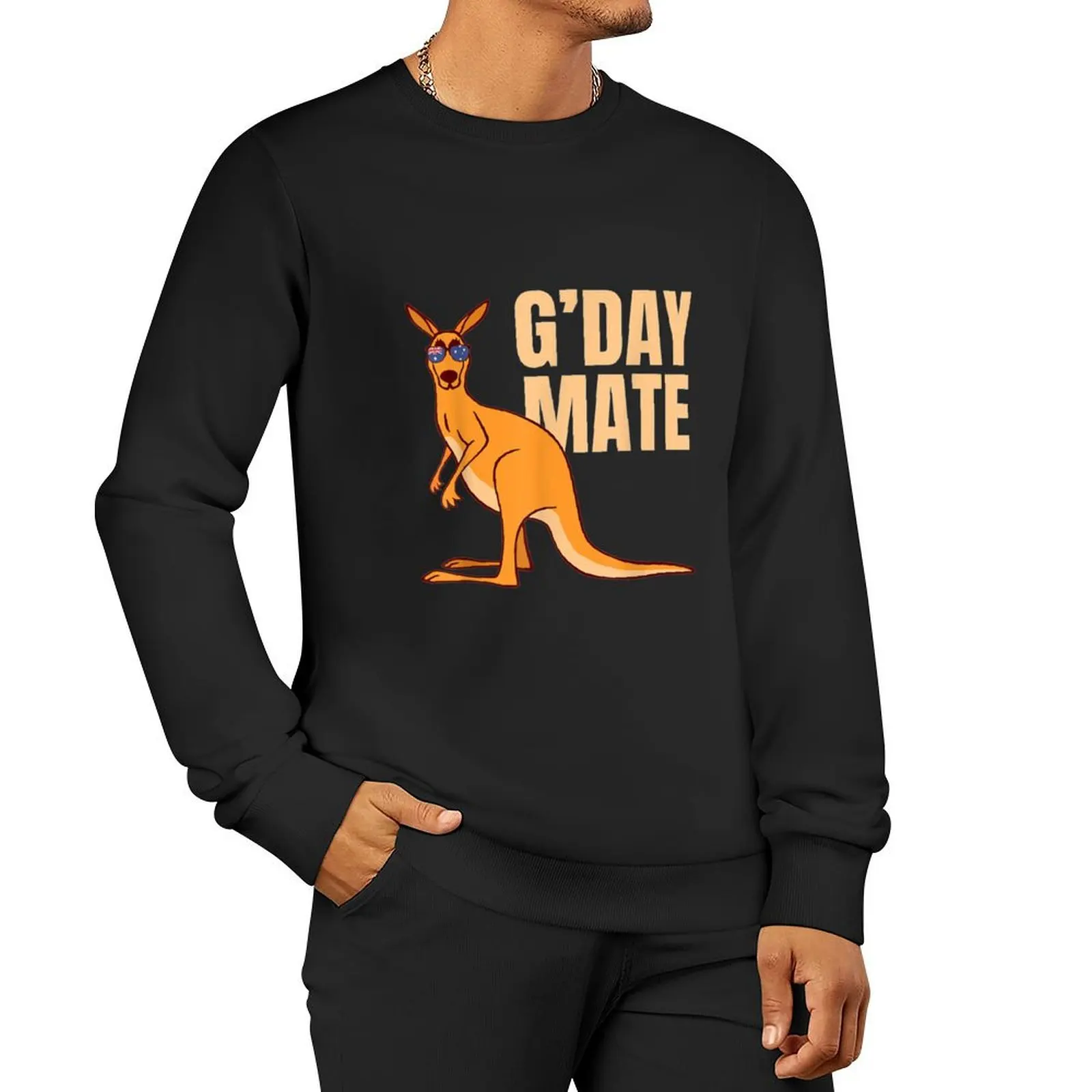 

Australia G'Day Mate Funny Kangaroo Australian Symbol Sweatshirt men's winter sweater hooded sweatshirt