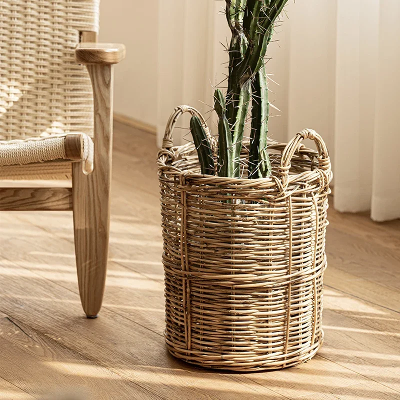 

Natural Rattan Flower PotHandcrafted Home Garden DecorVersatile Scene Planter for Beautiful Plant Display New Arrivals