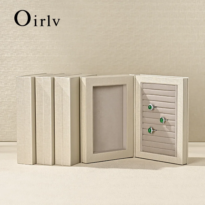 

Oirlv Original Design Suede Fleece Flip Jewelry Display Stand Can Display and Store Necklaces, Jeweler Organizer Jewelry Box