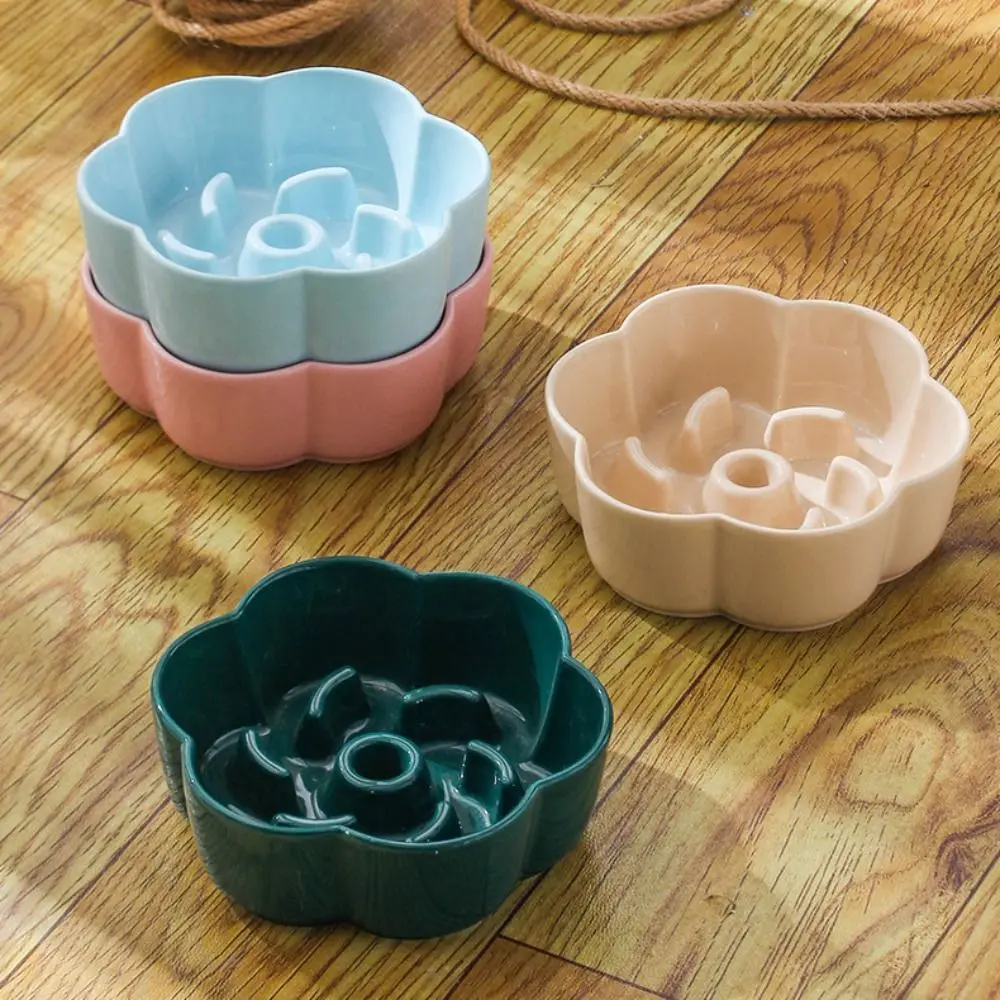 

Ceramic Cat Slow Food Bowl Creative Multi-use Dog Food Feeding Basin Cute Non-slip Pet Drinking Feeder Water Container