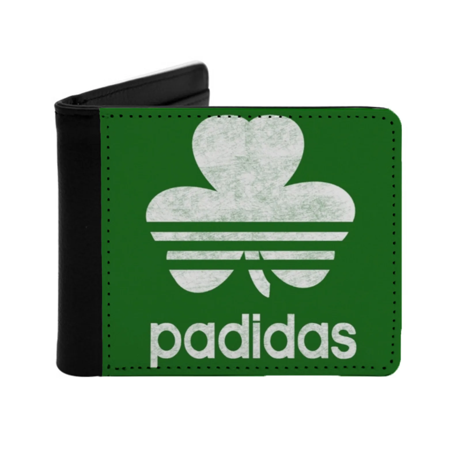 

Irish Clover Design Best Gifts For Paddys Day Men's Wallet Pu Leather Wallet Multifunction Credit Card Purse Day Saint Day