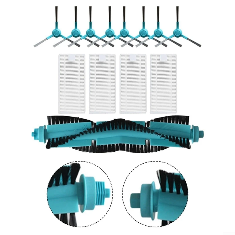 Side Brush Roller Brush Filter Replacement for Cecotec for Conga 1690, 1890, 2090, 2290 Panoramic and 2690