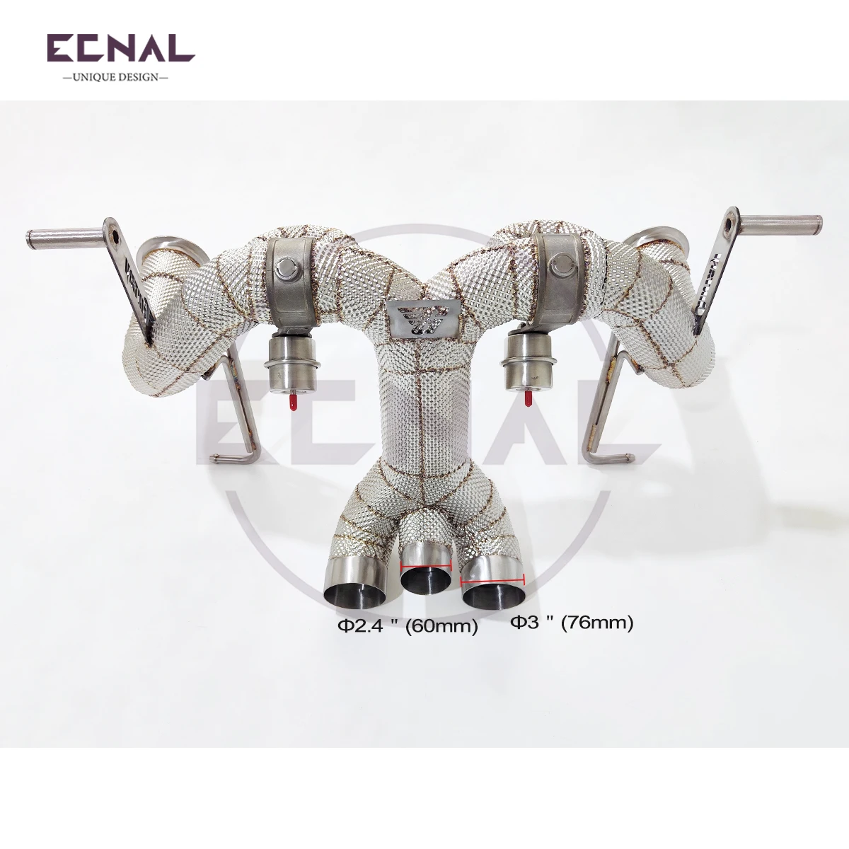 

Выхлопная труба Ecnal с глушителем клапана, спортивная задняя ось с теплозащитным экраном, автомобильные аксессуары для Lamborghini LP740 GINTANI Style