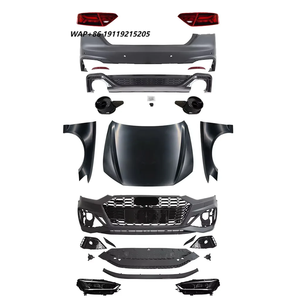 

Body Kit for A5 2008-2011 Modified Upgrade RS5 Kit 1:1 Front and Rear Bumper Side Skirt Accessories Front Grille