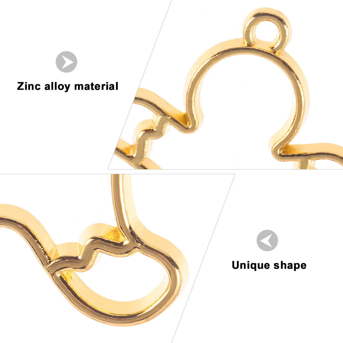 

10Pcs Metal Thick Edge Jewelry Pendant Frames Gold Alloy Open Back Bezel Christmas Pattern DIY Decoration Jewelry Making