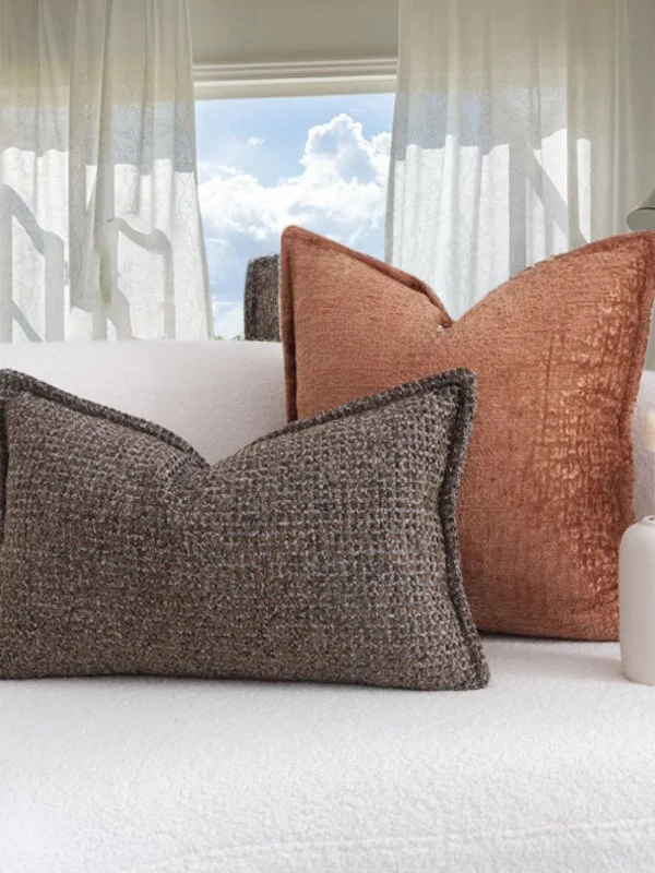 

Modern Simple Luxury Hotel Sofa Pillow Square Sample Room Living Room Cushion Quilted Backrest Pillow Polyester Fiber