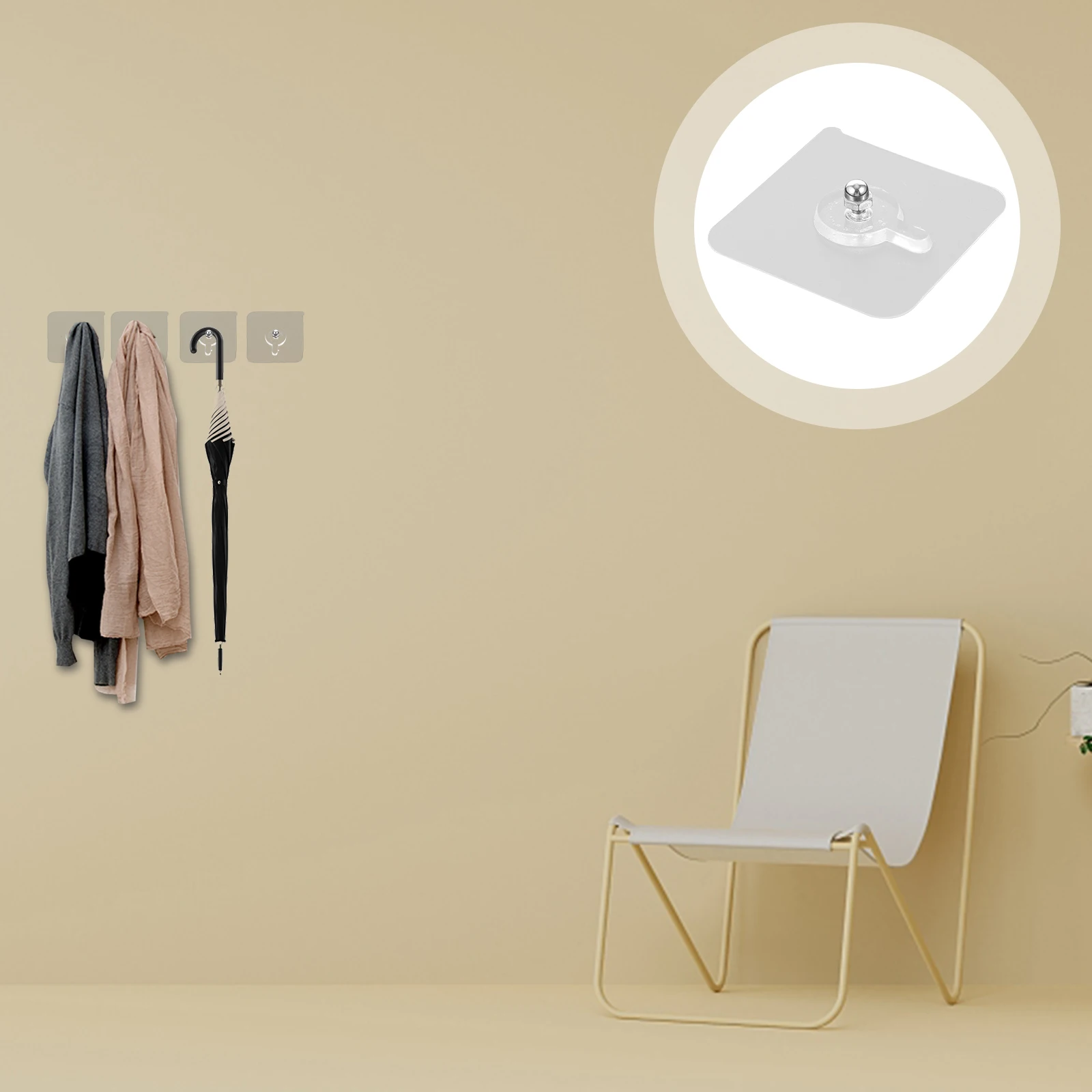 

12PCS Traceless Hooks Adhesive Wall Hangers Detachable Damage Free Suitable Cement Lime Walls Not Stud Walls Picture