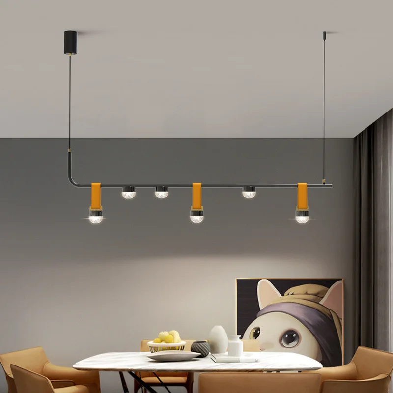 

Postmodern luxury art designer bar restaurant pendant light study minimalist leather pendant light LED interior decoration light