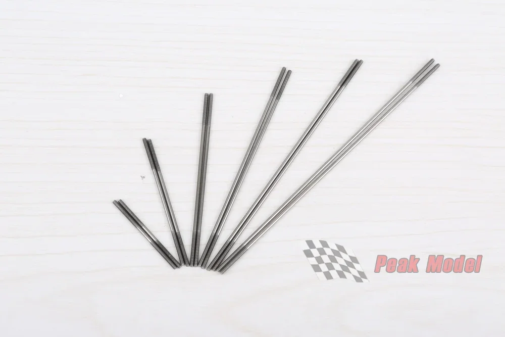 10pcs Stainless Steel Push Rods M2 L40/80/100/120/140mm Connecting Rods Thread Length 15mm