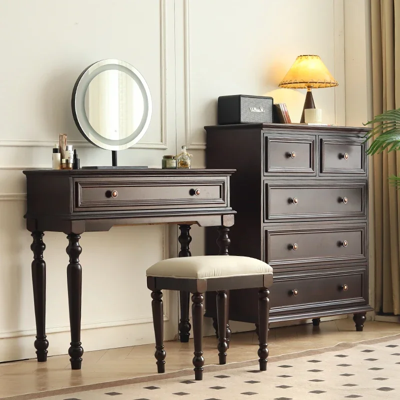 

Туалетный столик для макияжа середины века, стул для спальни, туалетный столик, ящики, роскошная косметика для девочек, мебель для дома Penteadeira