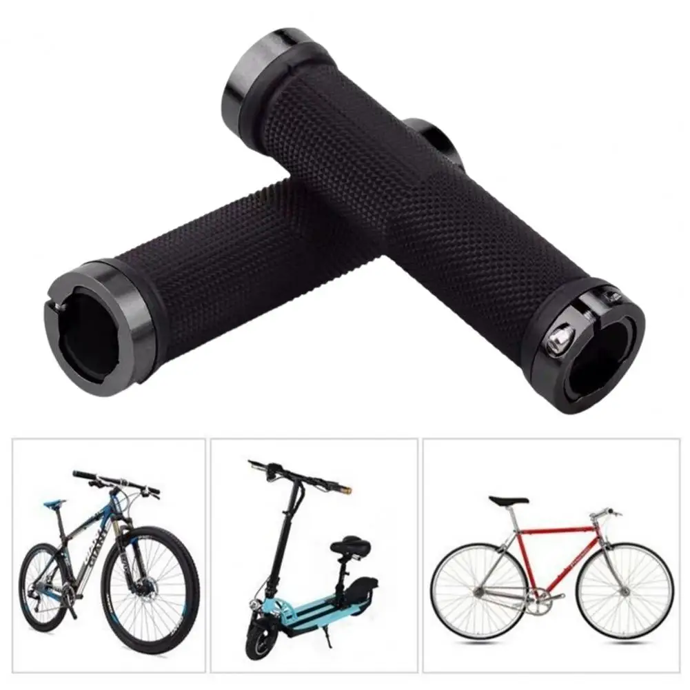 Bike Handlebar Sleeve Non-slip Rubber Bicycle Handlebar Grip Cover Set with Screwdriver Tool Aluminum Alloy Mtb Road