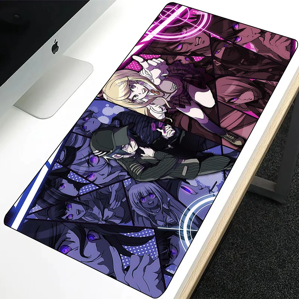 Danganronpa-コンピューターゲーマー用の滑り止めマウスパッドHD印刷、ロックエッジ付き、サイズ90x40cm、キーボード、PC、デスクトップ用