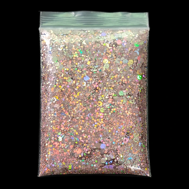 128 cores 20 g/saco hexágono holográfico prego glitter lantejoulas laser mix tamanho chunky camaleão glitter manicure glitter pigmento